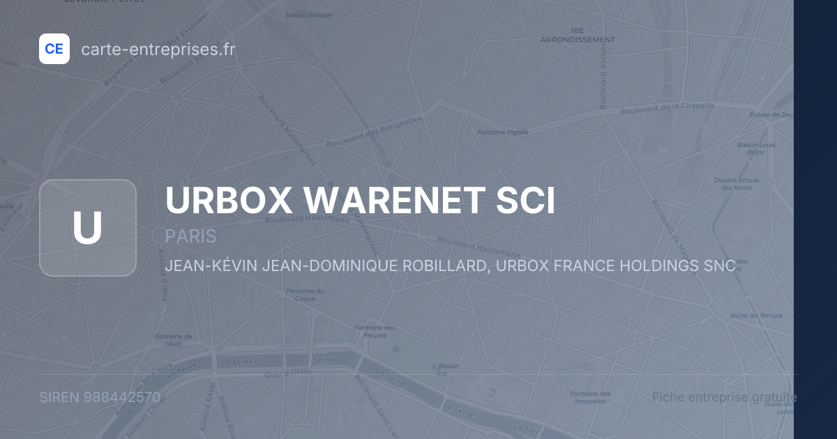 URBOX WARENET SCI — 988442570 — fiche entreprise