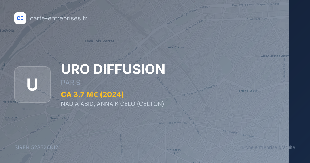 URO DIFFUSION — 523526812 — fiche entreprise