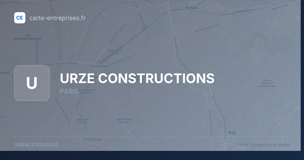 URZE CONSTRUCTIONS — 379548043 — fiche entreprise