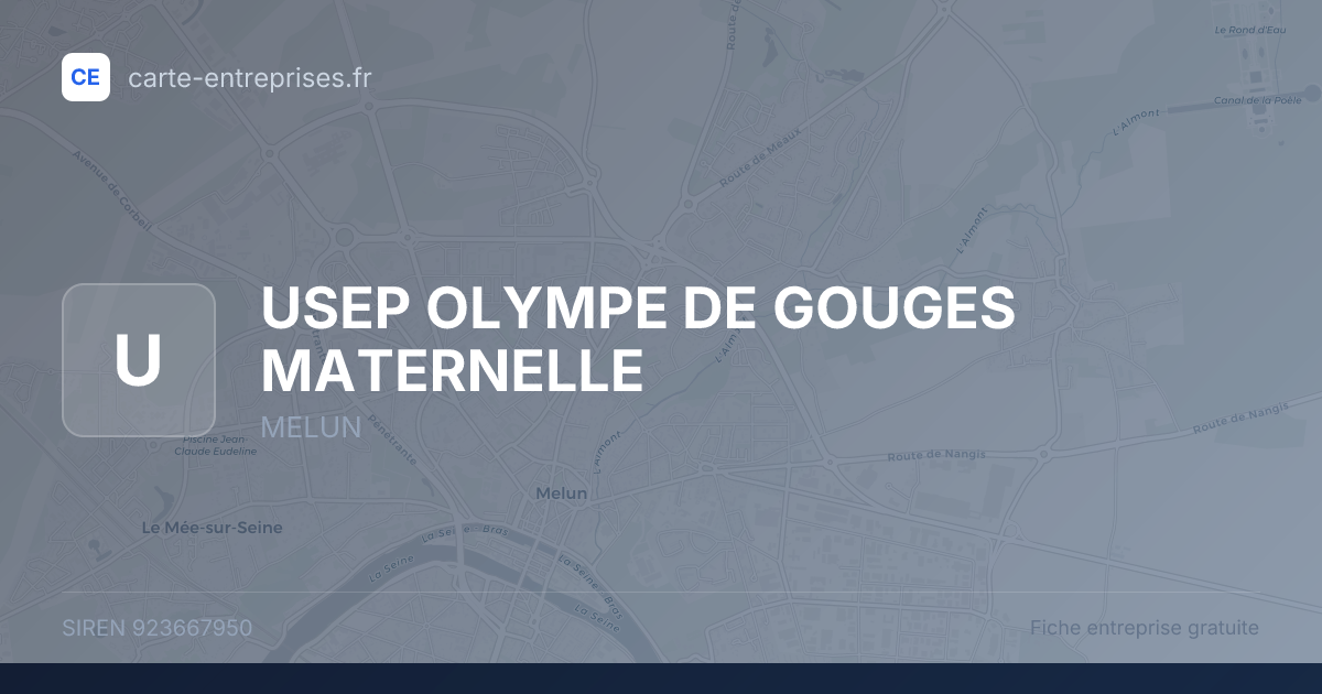 USEP OLYMPE DE GOUGES MATERNELLE — 923667950 — fiche entreprise