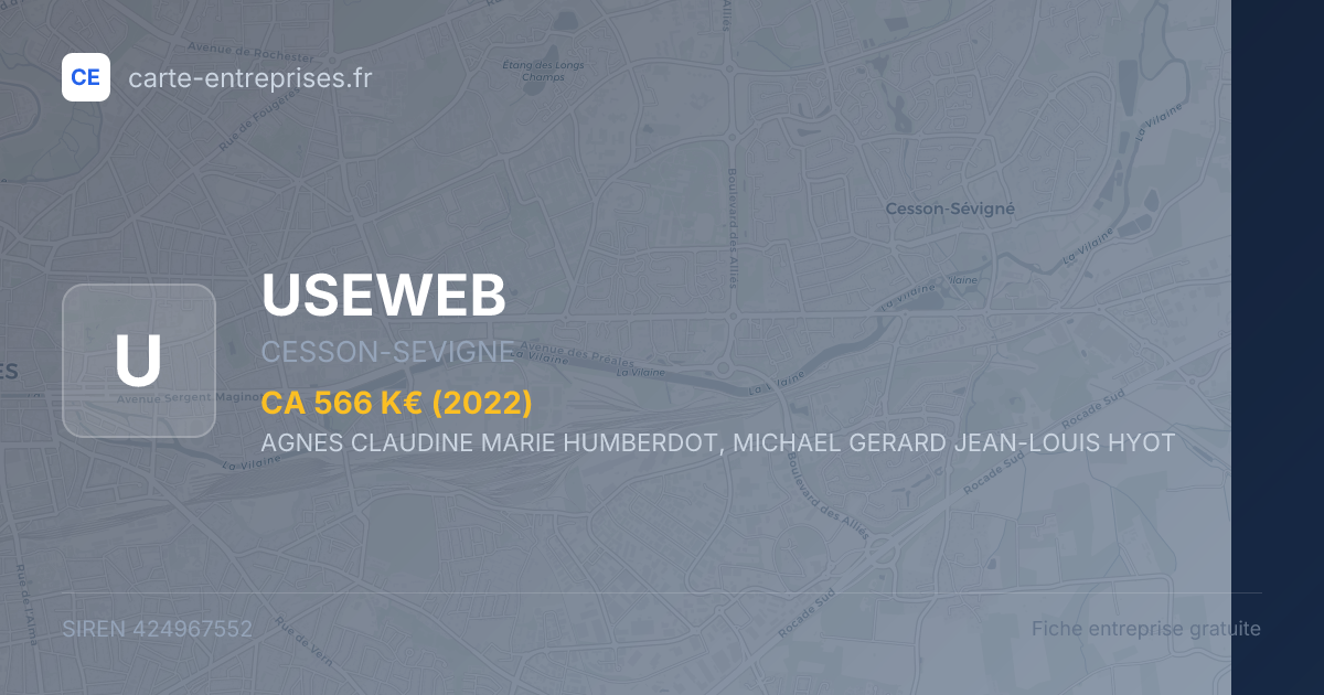 USEWEB — 424967552 — fiche entreprise