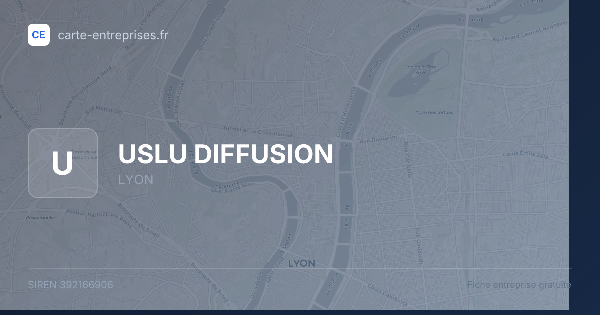 USLU DIFFUSION — 392166906 — fiche entreprise