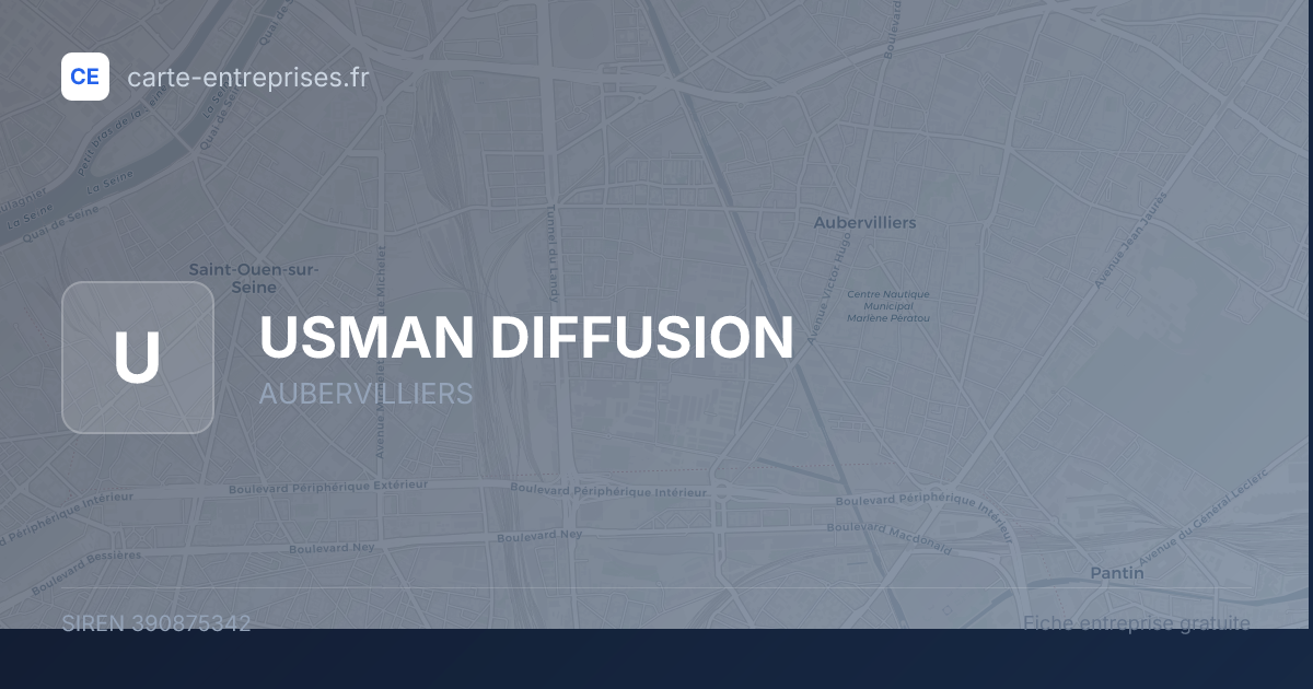 USMAN DIFFUSION — 390875342 — fiche entreprise