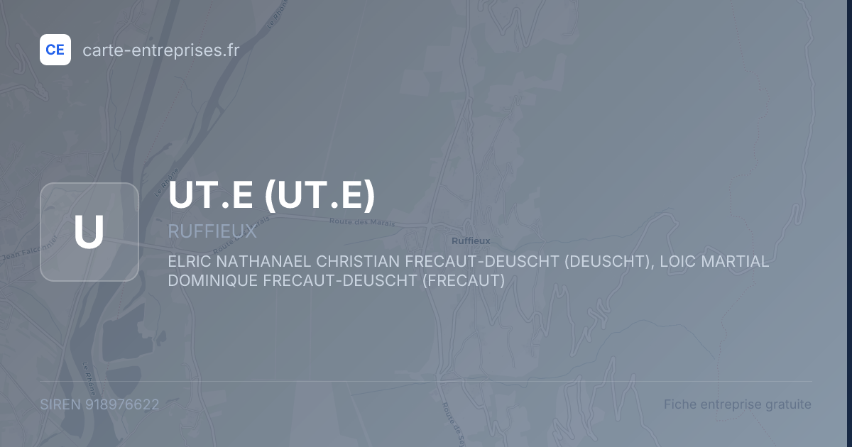 UT.E — 918976622 — fiche entreprise