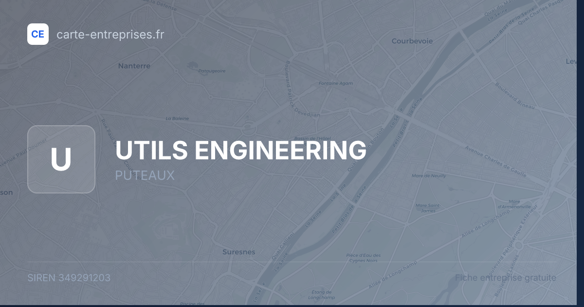 UTILS ENGINEERING — 349291203 — fiche entreprise