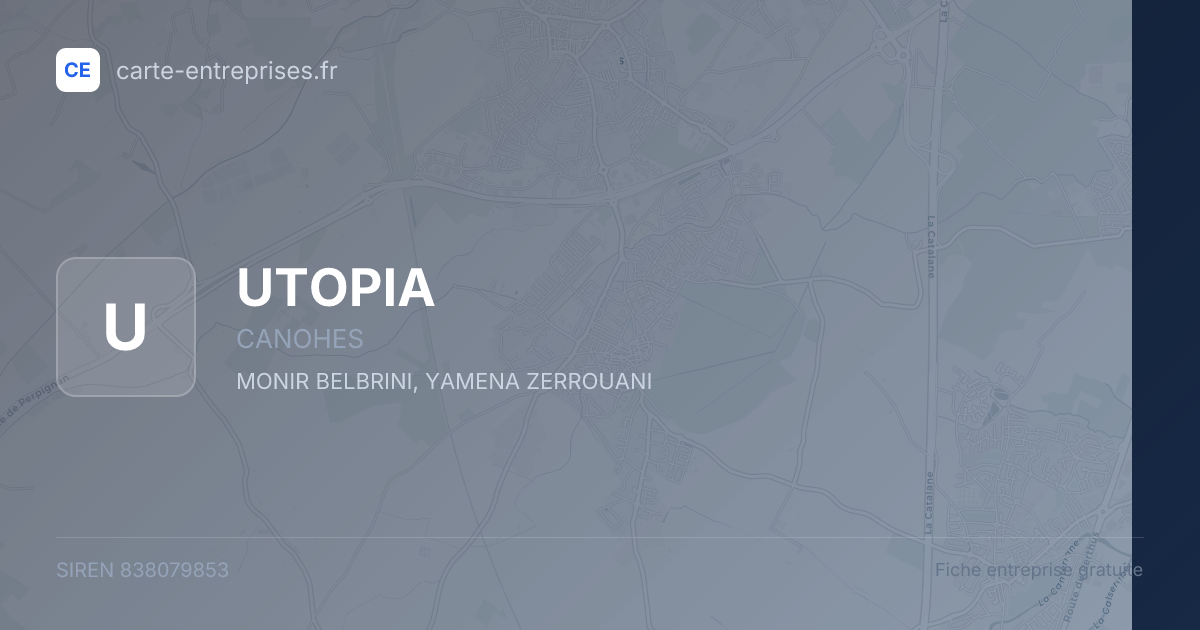 UTOPIA — 838079853 — fiche entreprise