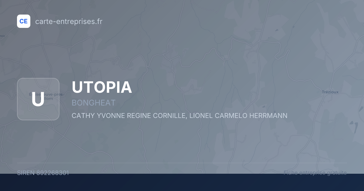 UTOPIA — 892268301 — fiche entreprise