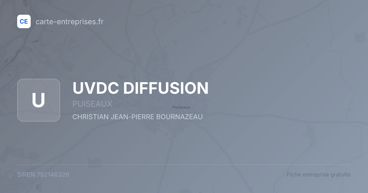 UVDC DIFFUSION — 792146326 — fiche entreprise