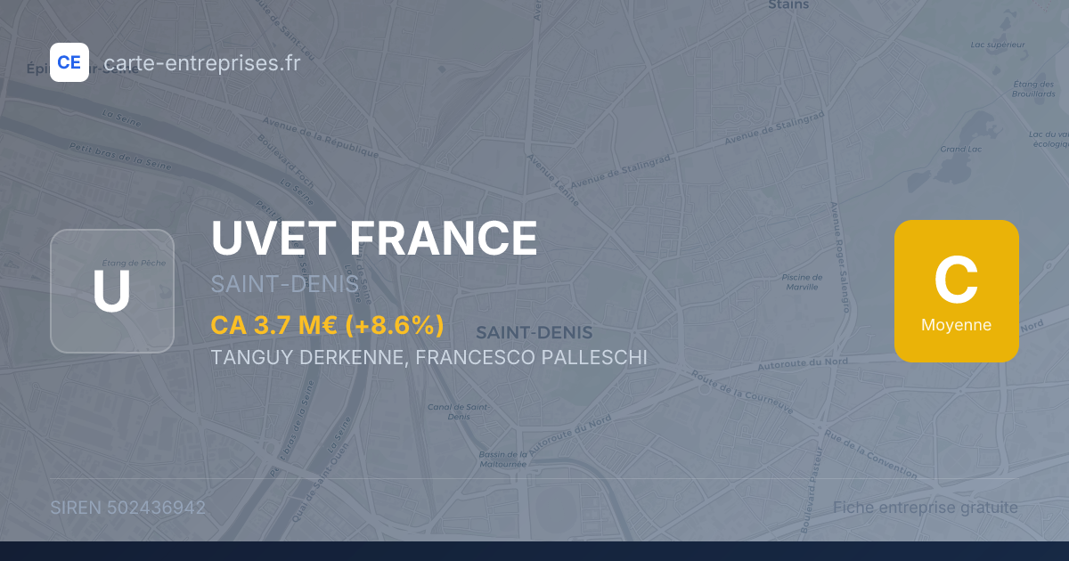 UVET FRANCE — 502436942 — fiche entreprise