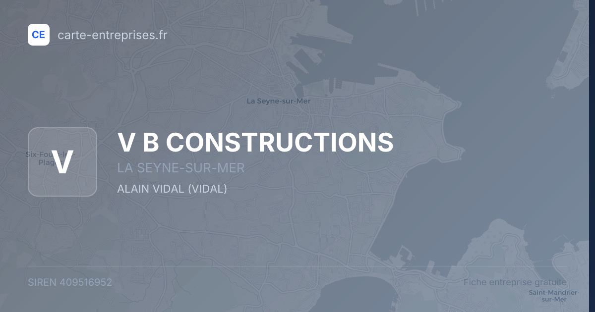 V B CONSTRUCTIONS — 409516952 — fiche entreprise