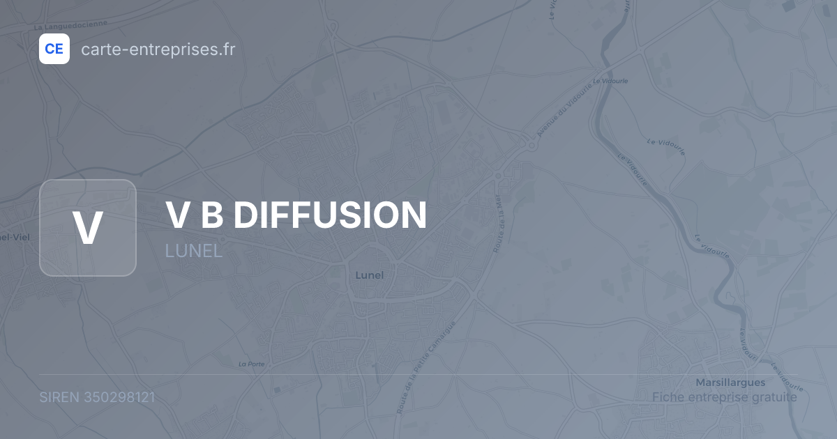 V B DIFFUSION — 350298121 — fiche entreprise