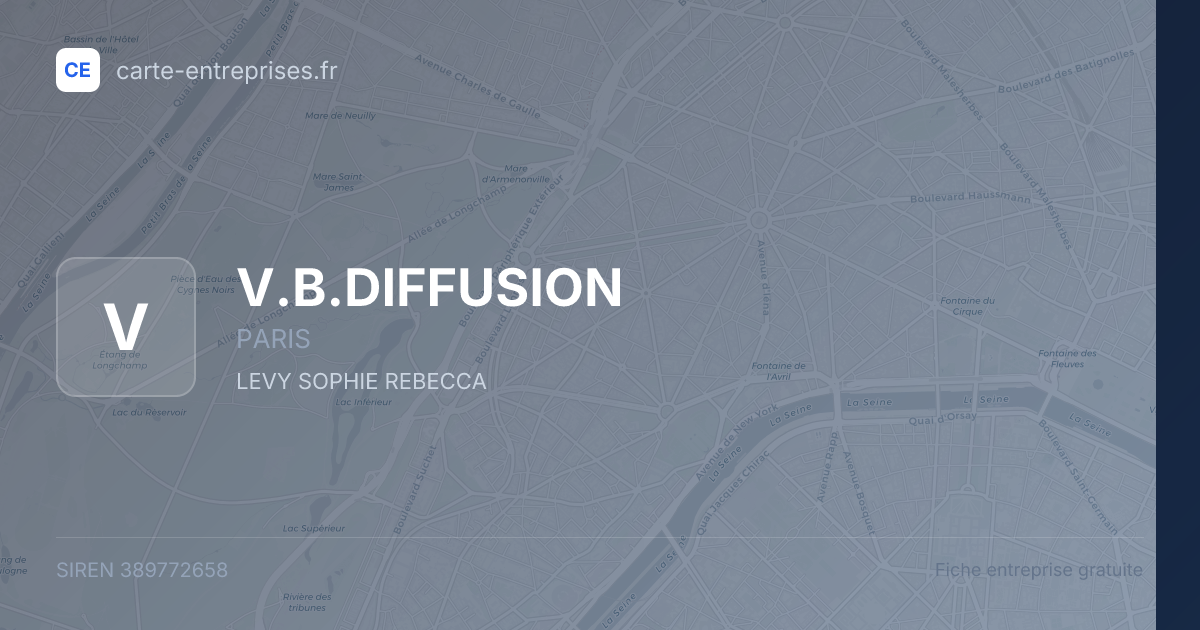 V.B.DIFFUSION — 389772658 — fiche entreprise