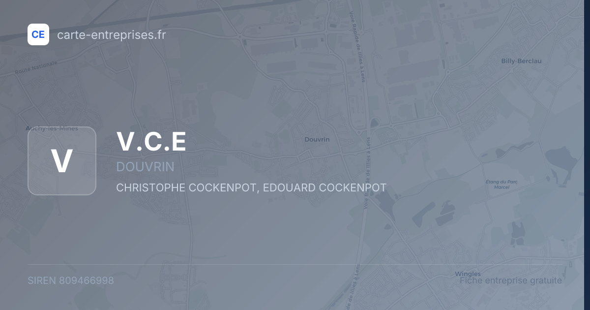 V.C.E — 809466998 — fiche entreprise