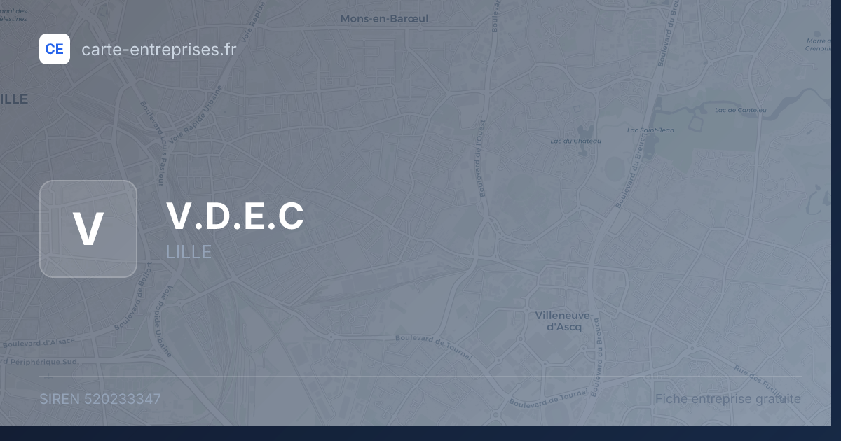 V.D.E.C — 520233347 — fiche entreprise