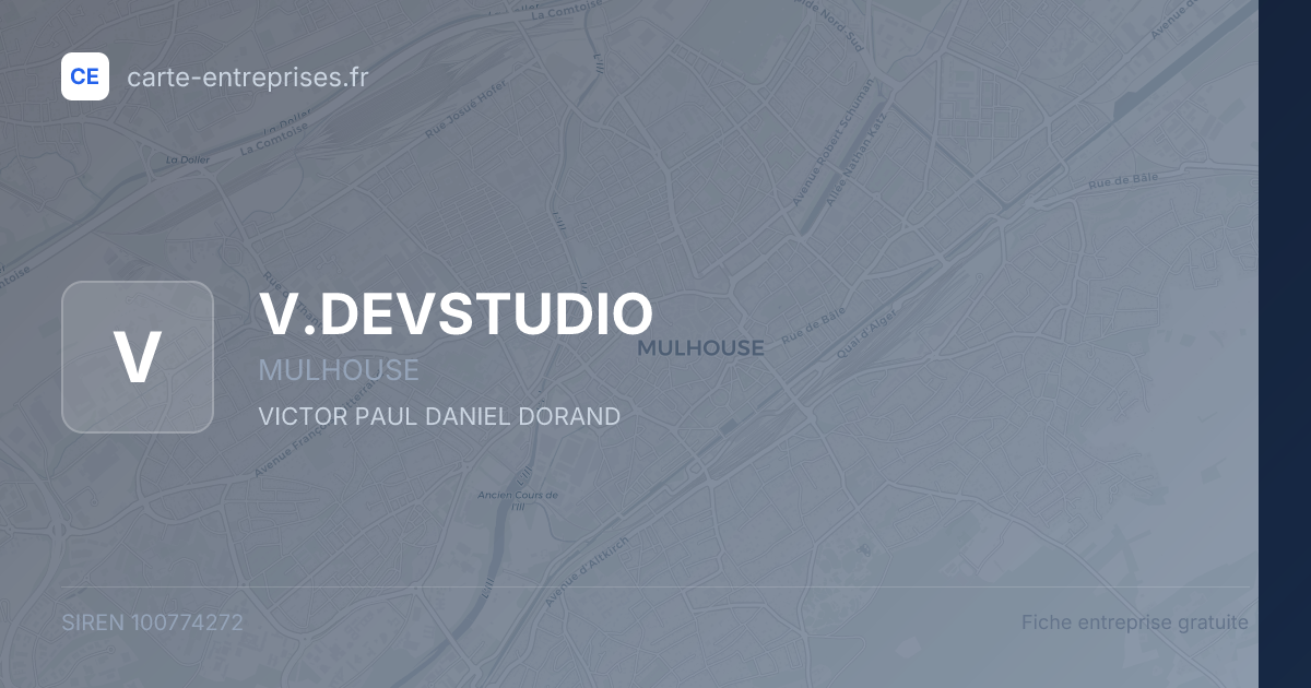 V.DEVSTUDIO — 100774272 — fiche entreprise