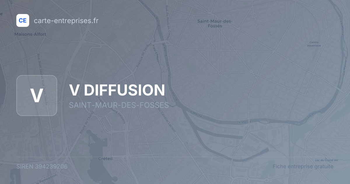 V DIFFUSION — 394239206 — fiche entreprise