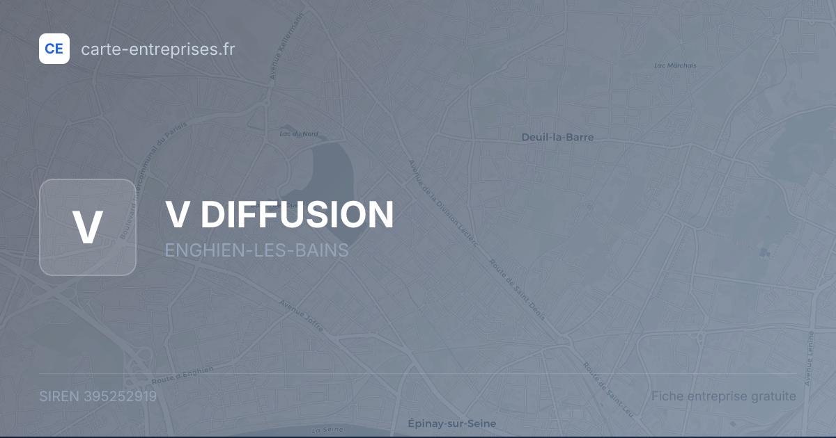 V DIFFUSION — 395252919 — fiche entreprise