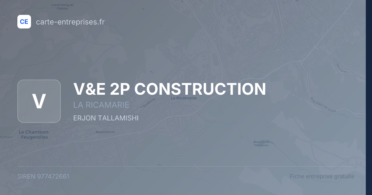 V&E 2P CONSTRUCTION — 977472661 — fiche entreprise