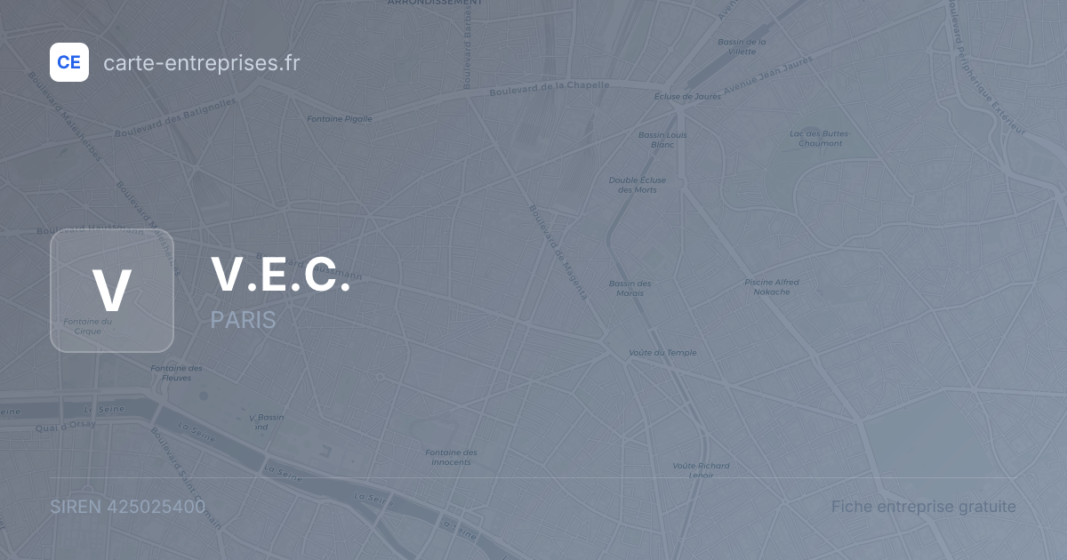 V.E.C. — 425025400 — fiche entreprise