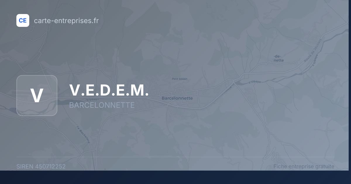 V.E.D.E.M. — 450712252 — fiche entreprise
