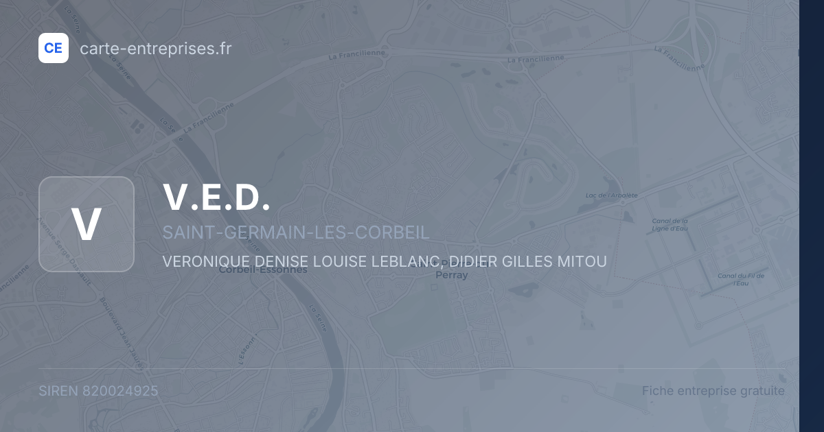 V.E.D. — 820024925 — fiche entreprise