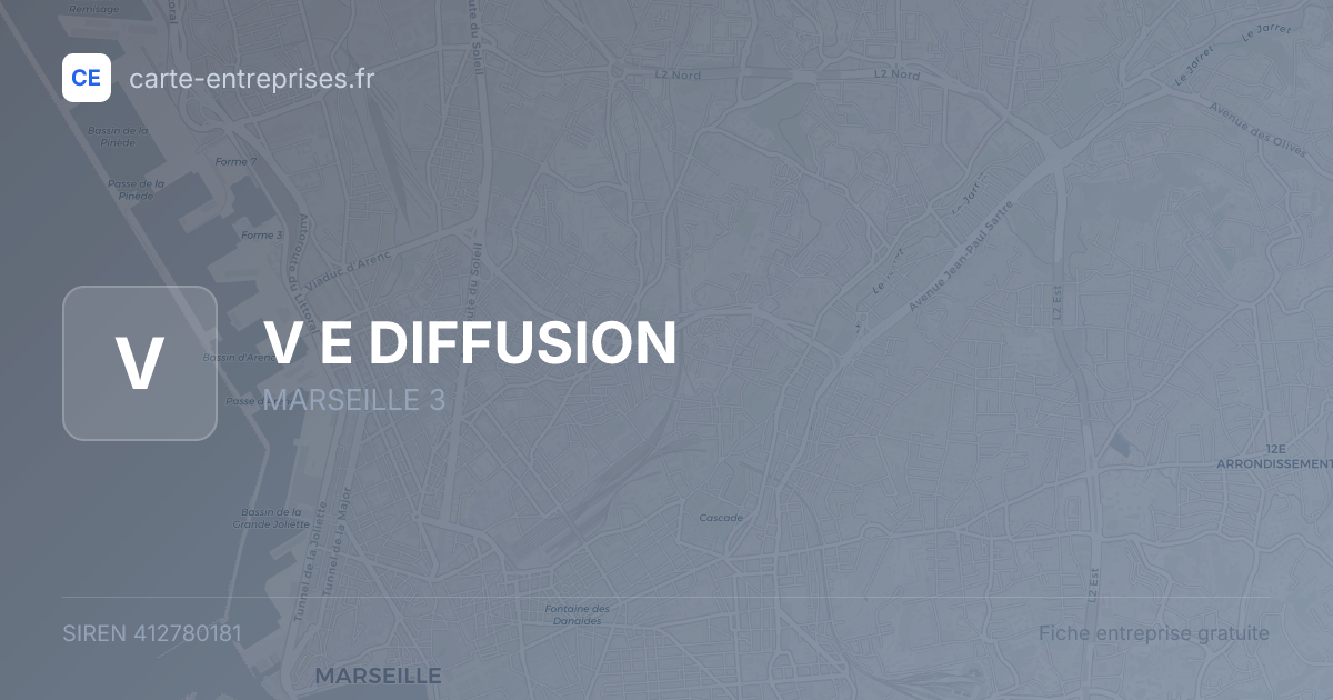 V E DIFFUSION — 412780181 — fiche entreprise