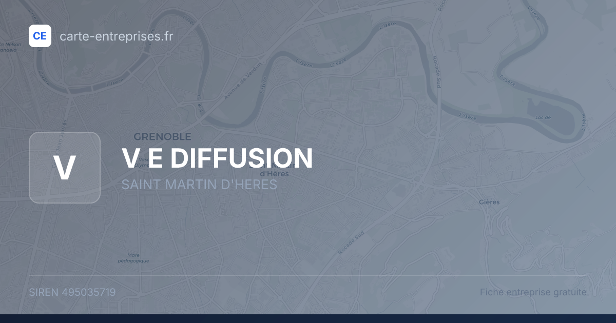 V E DIFFUSION — 495035719 — fiche entreprise