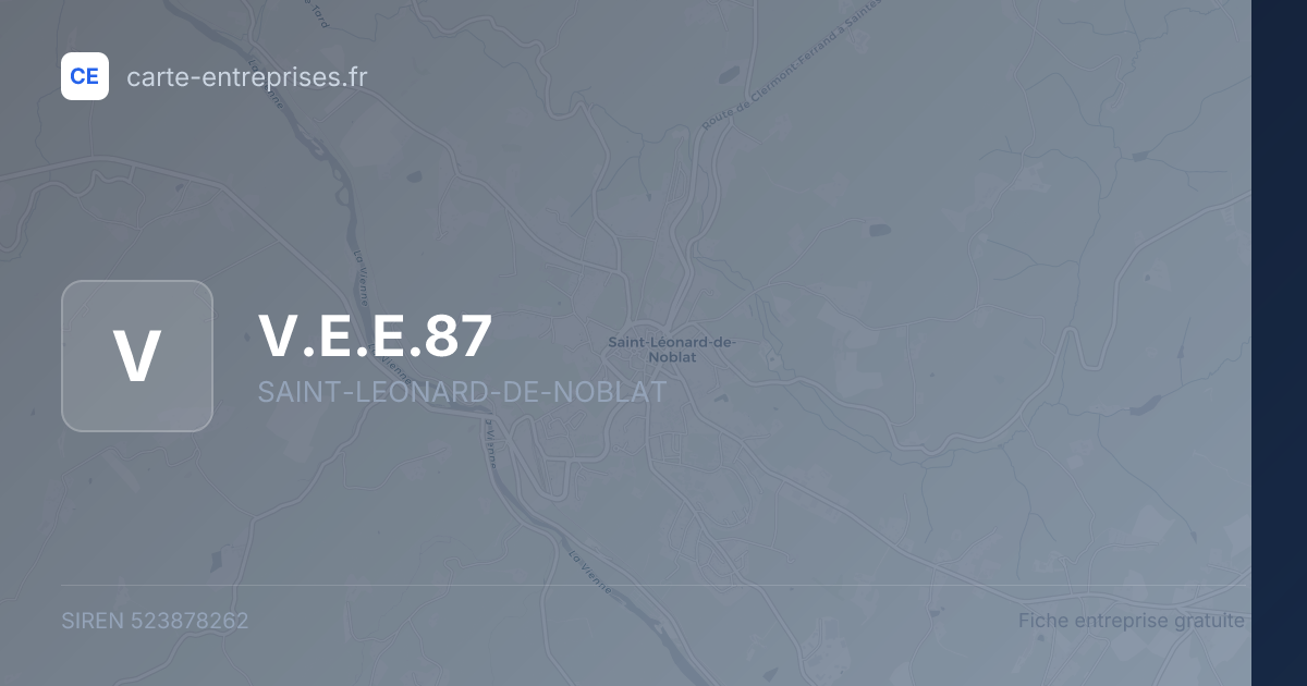 V.E.E.87 — 523878262 — fiche entreprise