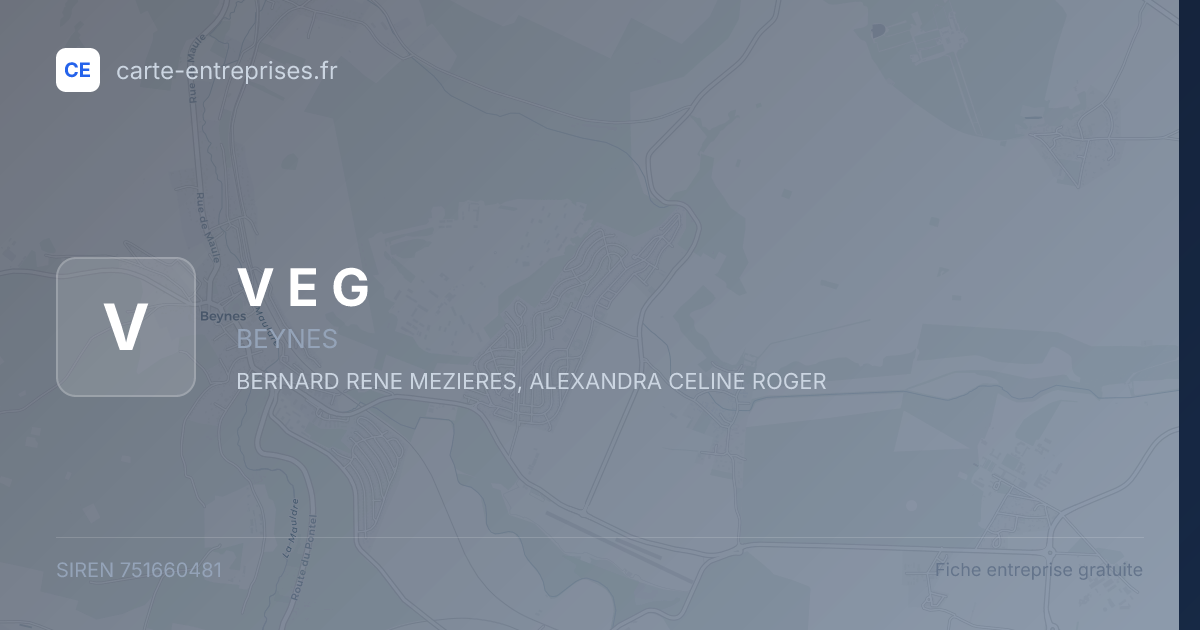 V E G — 751660481 — fiche entreprise