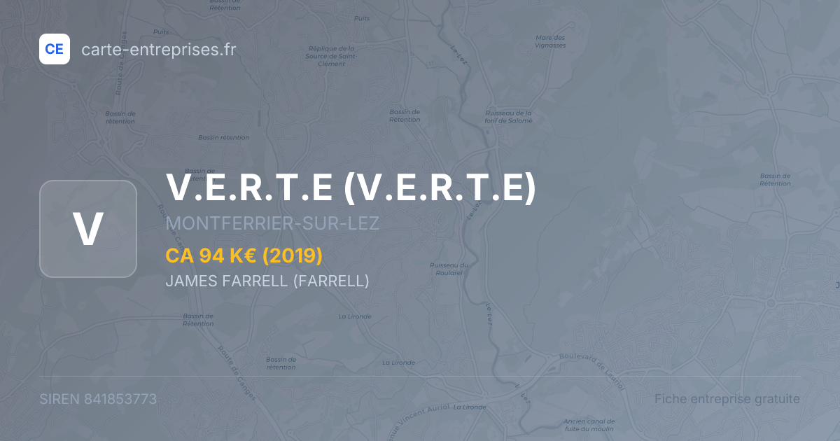 V.E.R.T.E — 841853773 — fiche entreprise