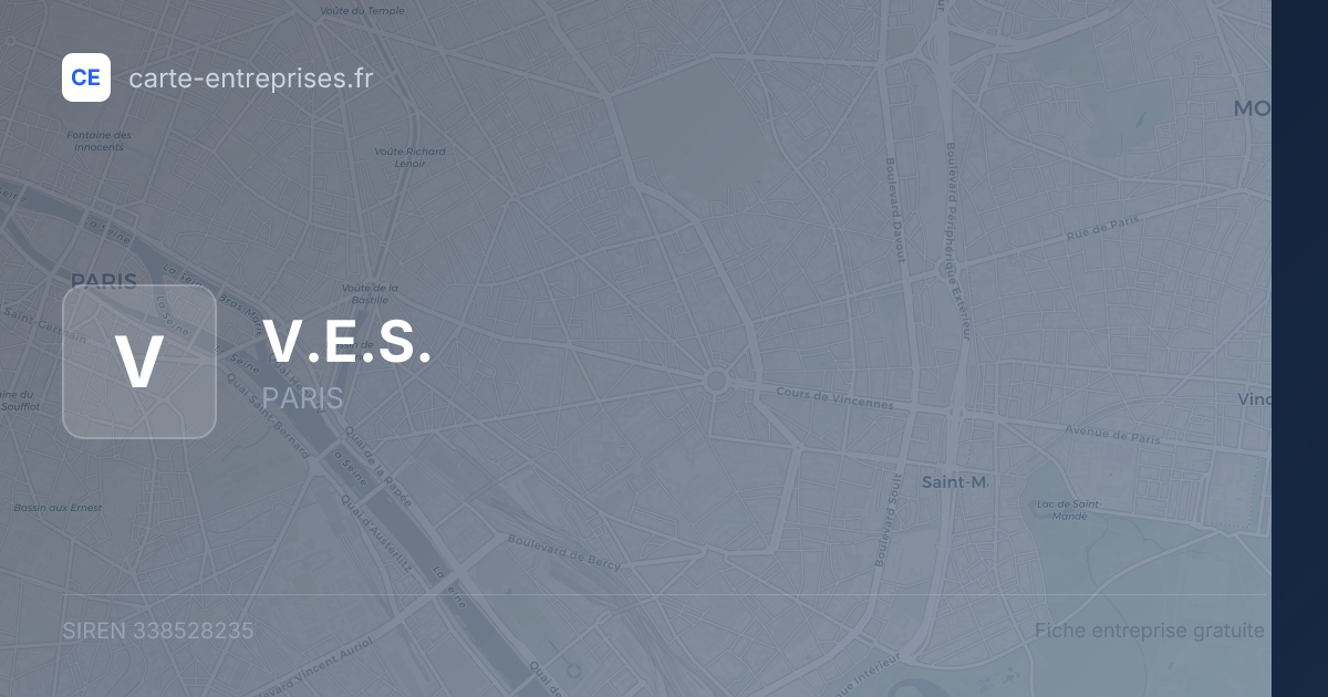 V.E.S. — 338528235 — fiche entreprise