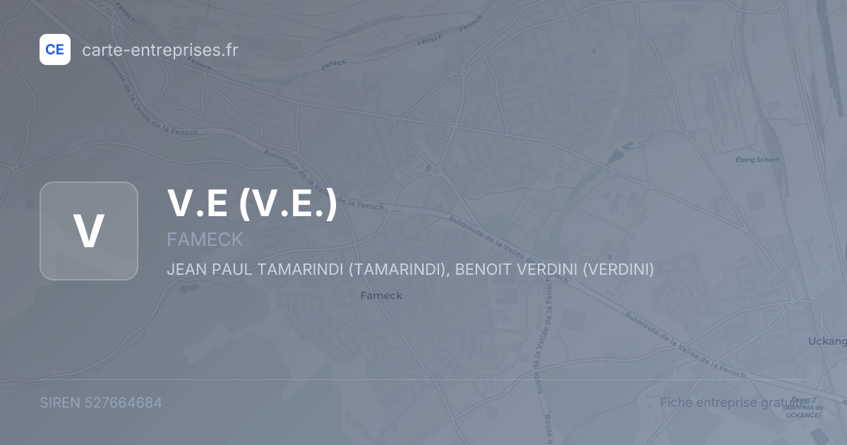 V.E (V.E.) — 527664684 — fiche entreprise