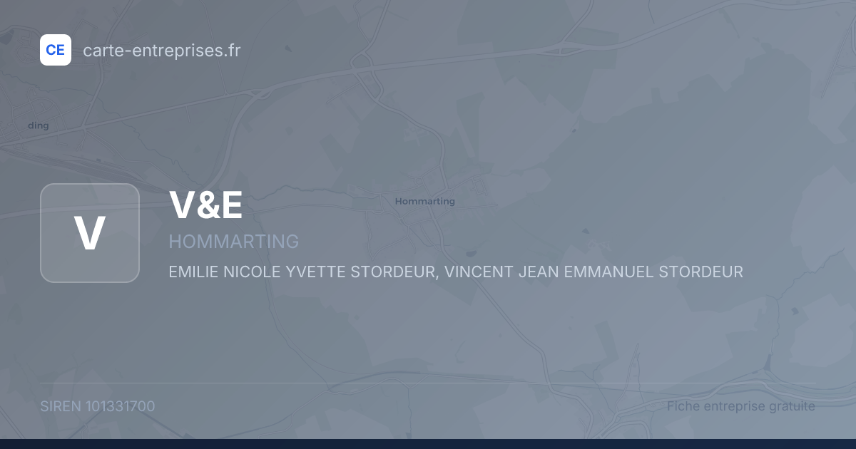 V&E — 101331700 — fiche entreprise
