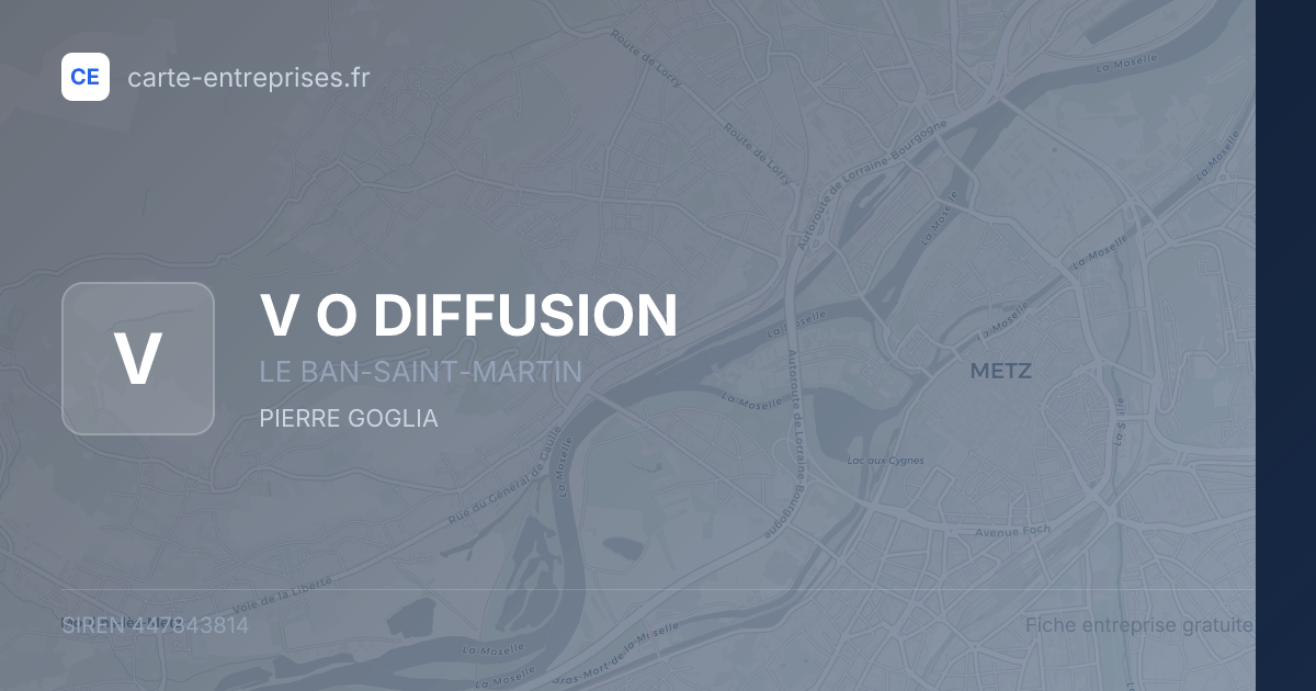 V O DIFFUSION — 447843814 — fiche entreprise