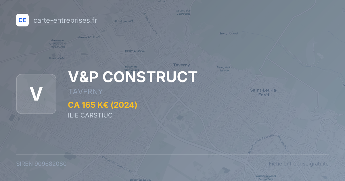 V&P CONSTRUCT — 909682080 — fiche entreprise