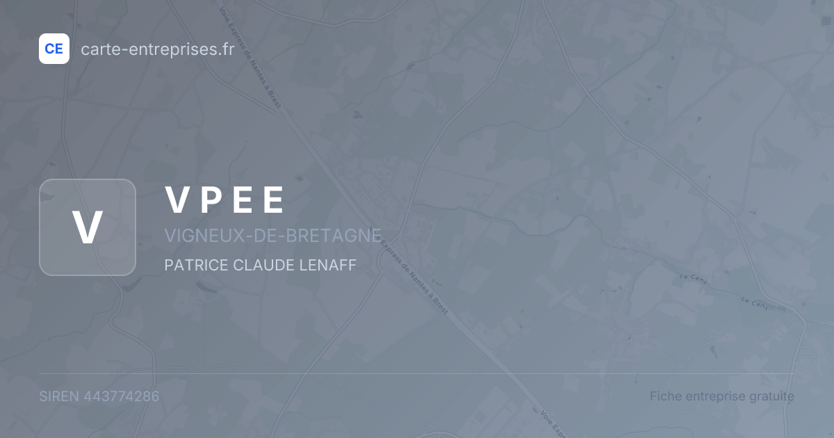 V P E E — 443774286 — fiche entreprise