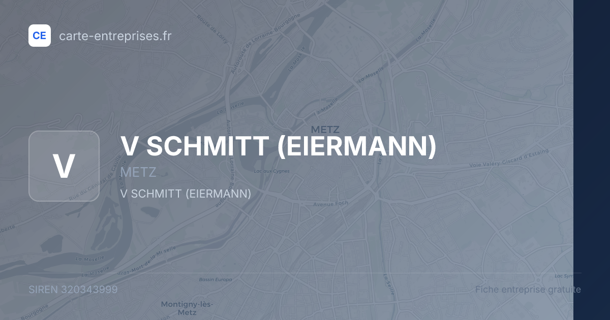 V SCHMITT (EIERMANN) — 320343999 — fiche entreprise