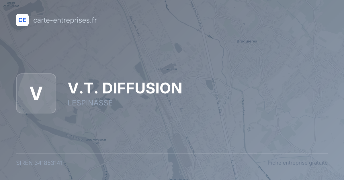 V.T. DIFFUSION — 341853141 — fiche entreprise
