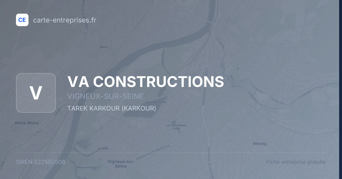 VA CONSTRUCTIONS — 522550508 — fiche entreprise