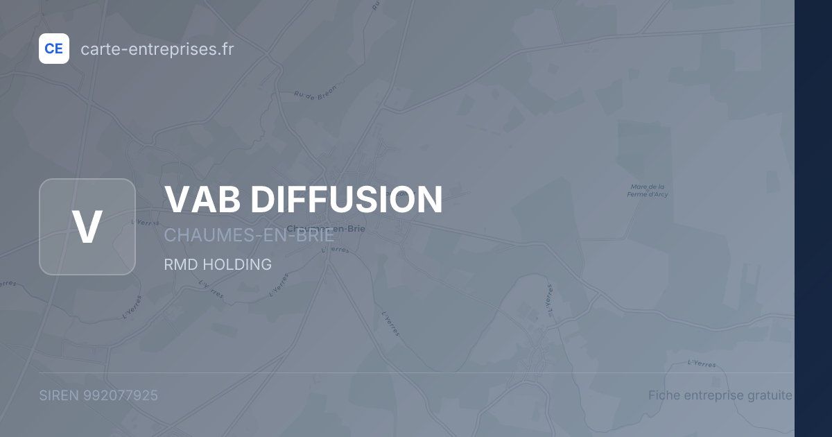 VAB DIFFUSION — 992077925 — fiche entreprise