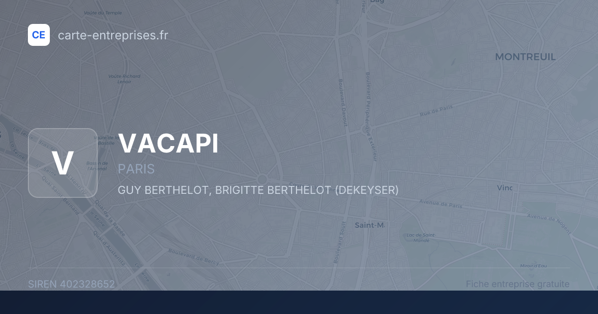 VACAPI — 402328652 — fiche entreprise