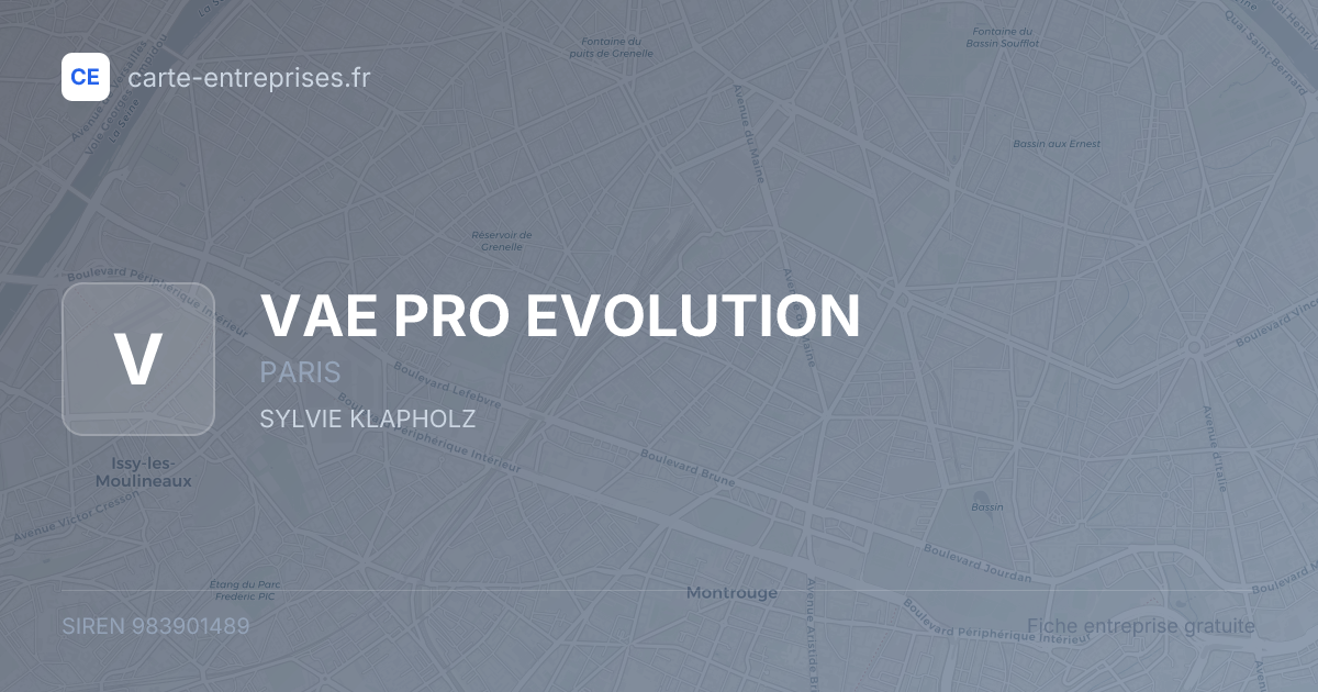 VAE PRO EVOLUTION — 983901489 — fiche entreprise