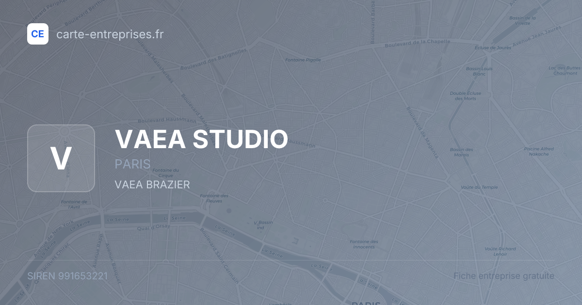 VAEA STUDIO — 991653221 — fiche entreprise