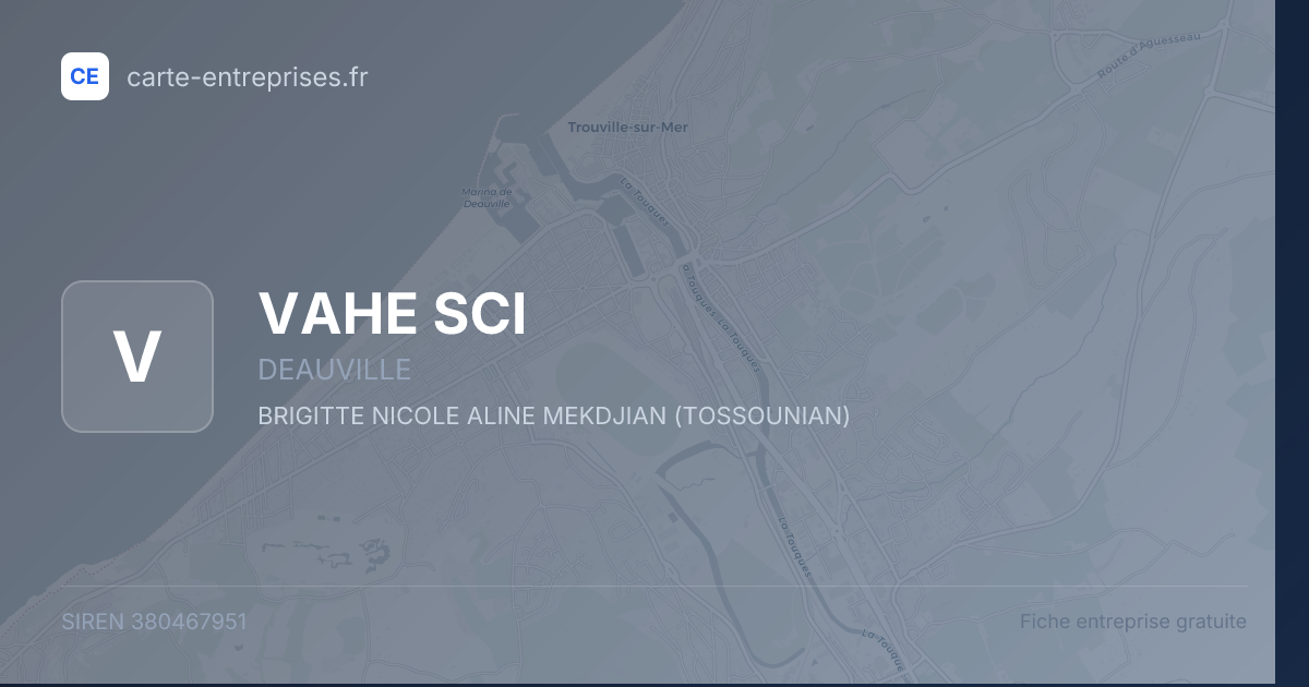 VAHE SCI — 380467951 — fiche entreprise