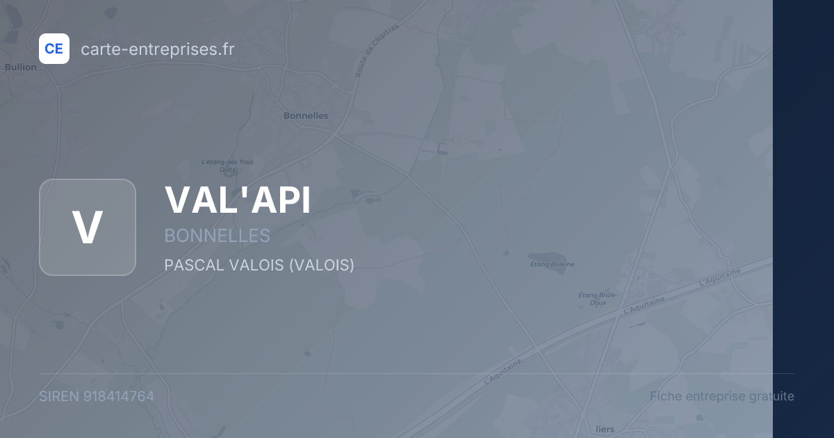VAL'API — 918414764 — fiche entreprise