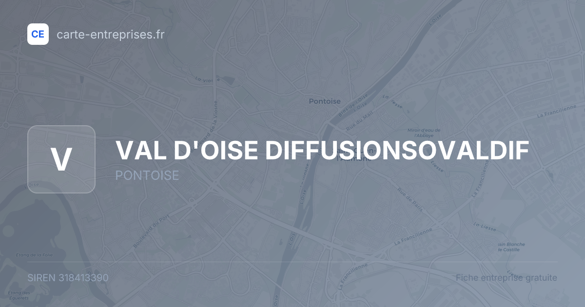 VAL D'OISE DIFFUSIONSOVALDIF — 318413390 — fiche entreprise