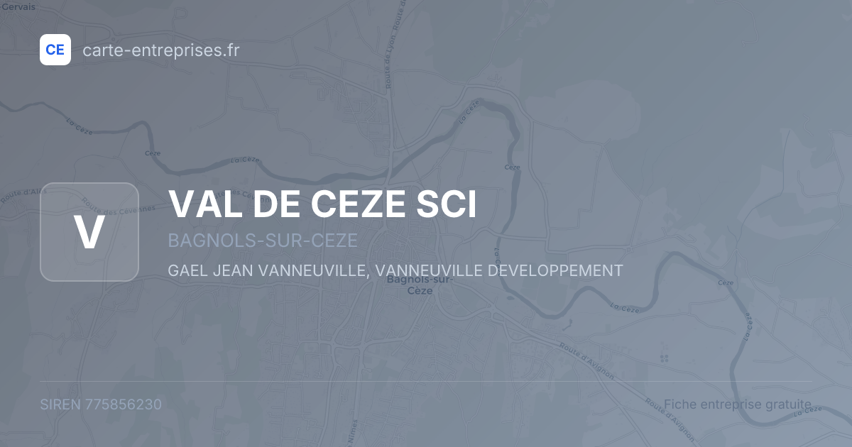 VAL DE CEZE SCI — 775856230 — fiche entreprise