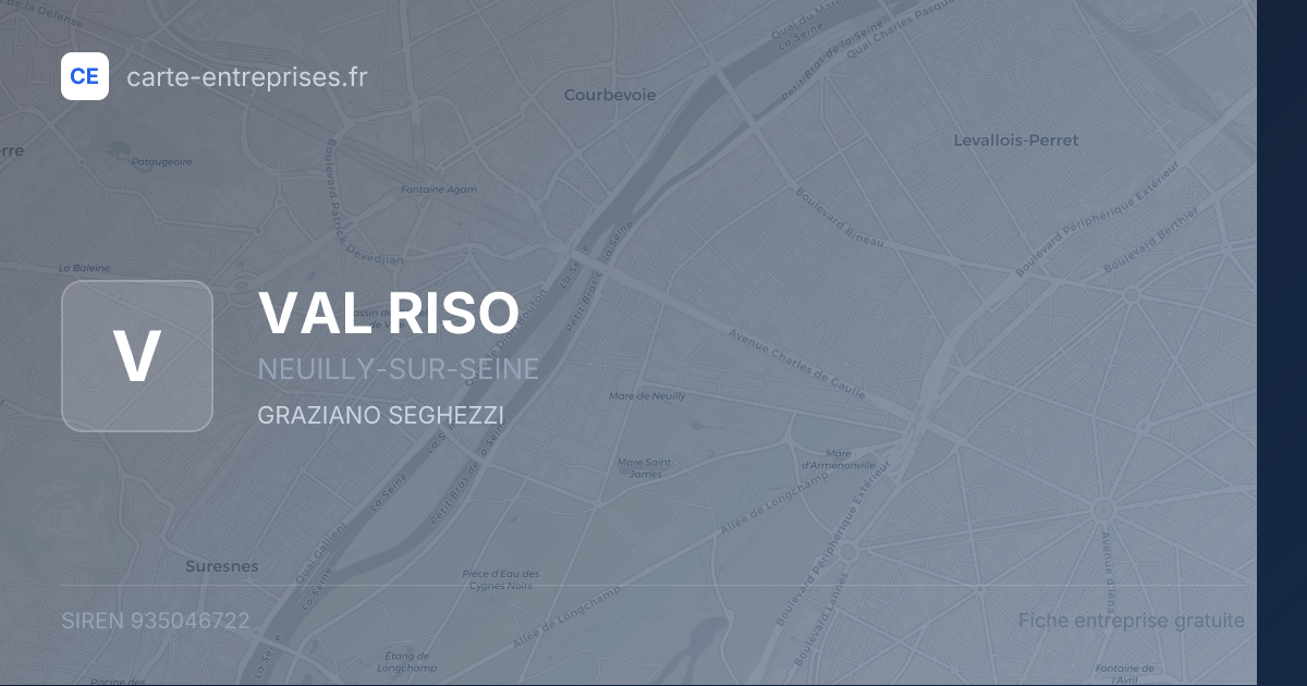 VAL RISO — 935046722 — fiche entreprise