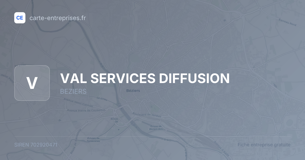 VAL SERVICES DIFFUSION — 702920471 — fiche entreprise