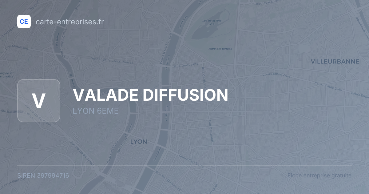 VALADE DIFFUSION — 397994716 — fiche entreprise